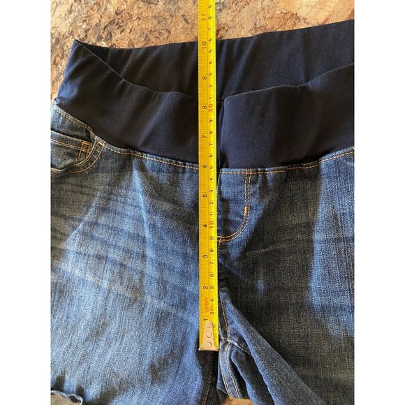 Liz Lange Maternity Jean Shorts XS Expandable Waist Summer Beach Pockets - Picture 8 of 12